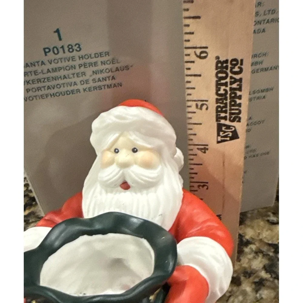 Partylite P0183 Santa Votive Candle‎ Holder Shelf Sitter Holiday Christmas Box